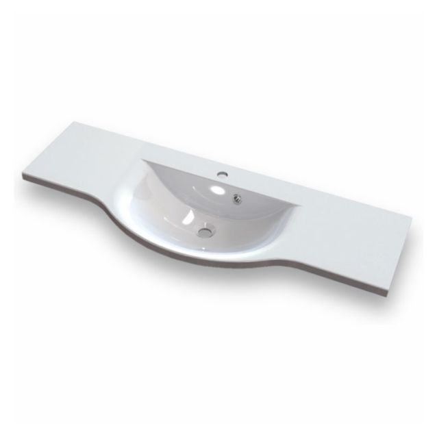 Pesuallas Grip Dali 120 1200x435mm valumarmoriallas valkoinen