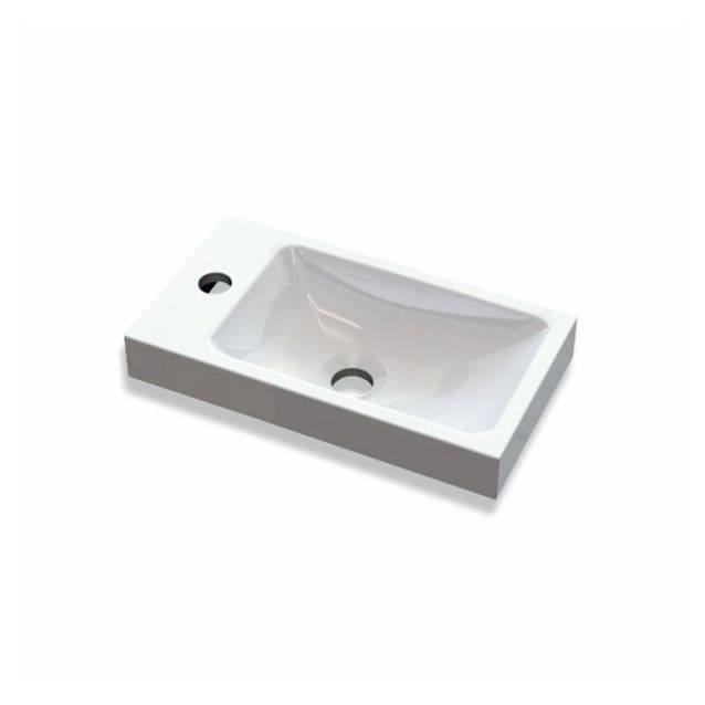 Pesuallas Grip Ida 400x220mm valumarmoriallas valkoinen