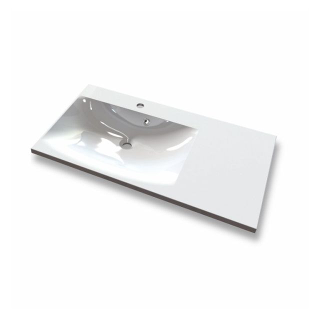 Pesuallas Grip Jojo 90 900x505mm valumarmoriallas vasen valkoinen