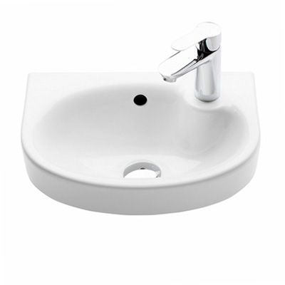 Pesuallas Ido Glow 400 ylivuotosuojalla hanareikä oikealla