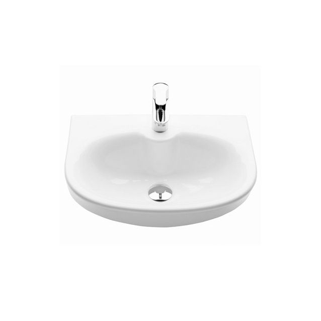 Pesuallas Ido Glow 560 ei ylivuotosuojaa hanareikä keskellä