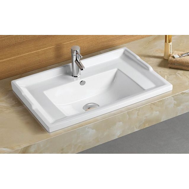 Pesuallas Interia CFP-80RETRO, posliini, valkoinen