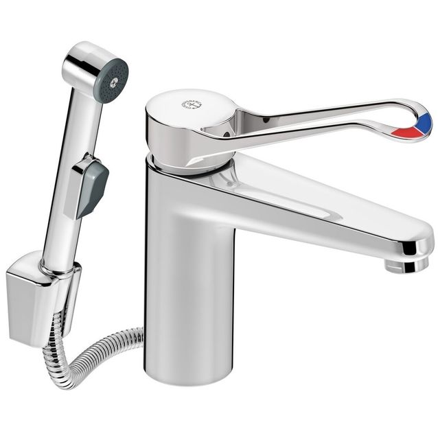 Pesuallashana Gustavsberg New Nautic, bideesuihkulla, 150 mm juoksuputki, pitkä kahva, lyijytön, kromi