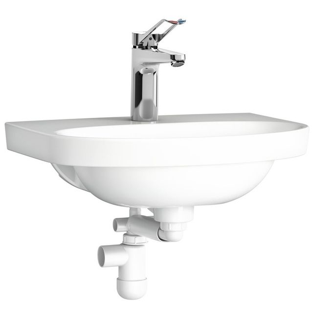 Pesuallaspaketti Gustavsberg Nautic All in One, 50 cm, pesuallashanalla, valkoinen