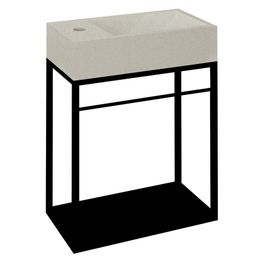 Pesualtaan seinäteline Interia Crest 400 mm hyllytasolla mattamusta