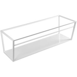 Pesualtaan seinäteline Interia Ska 1200 mm mattavalkoinen hyllytasolla