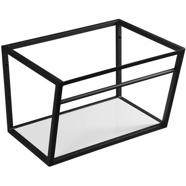 Pesualtaan seinäteline Interia Ska 600 mm mattamusta hyllytasolla