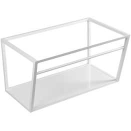 Pesualtaan seinäteline Interia Ska 750 mm mattavalkoinen hyllytasolla