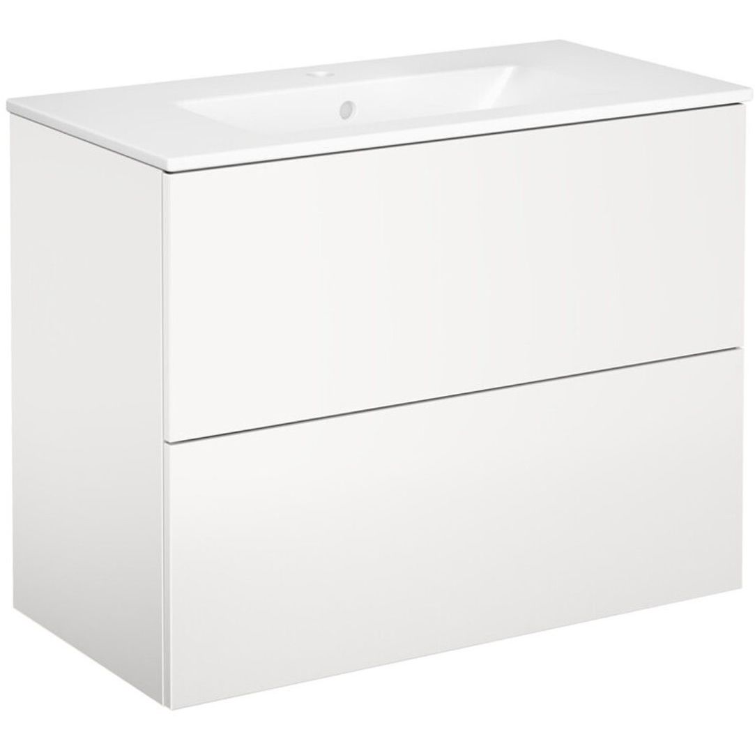 Allaskaappi altaalla Gustavsberg Graphic Base, 80 cm, valkoinen