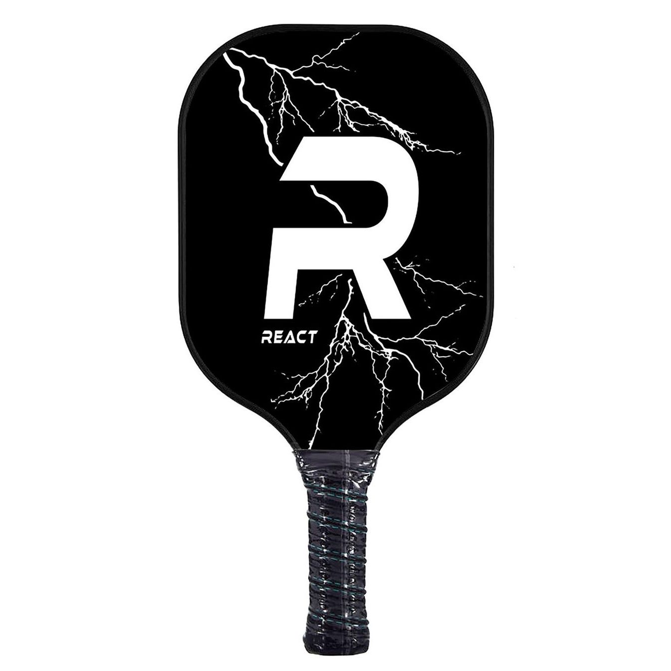 Pickleballmaila React lasikuitu musta/valkoinen