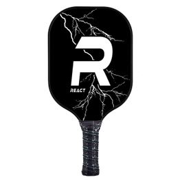Pickleballmaila React lasikuitu musta/valkoinen