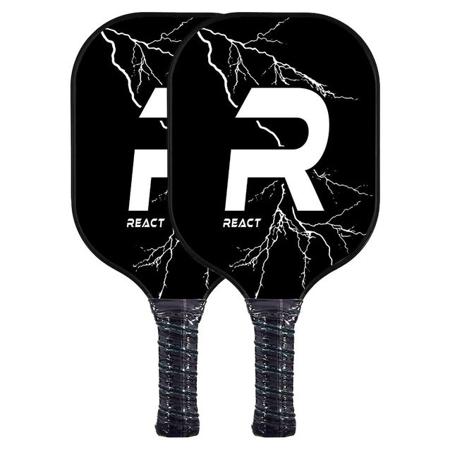 Pickleballsetti React sis. 2 pickleballmailaa ja pallot lasikuitu