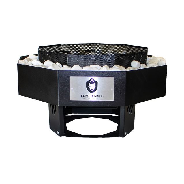 Pihagrilli Carelia Grill® 9K-80 Deco sis.koristekivet musta