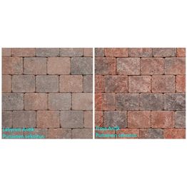 Pihakivi Benders Labyrint/Troja Antik Puolikivi 105x140x50 mm punainen sekoitus