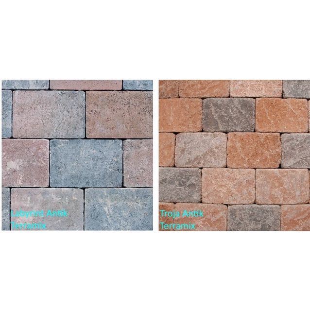 Pihakivi Benders Labyrint/Troja Antik Puolikivi 105x140x50 mm terramix