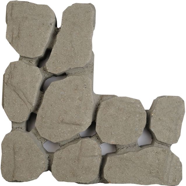 Pihakivi Rudus Louhikivi 400x200x80 mm profiloitu harmaa