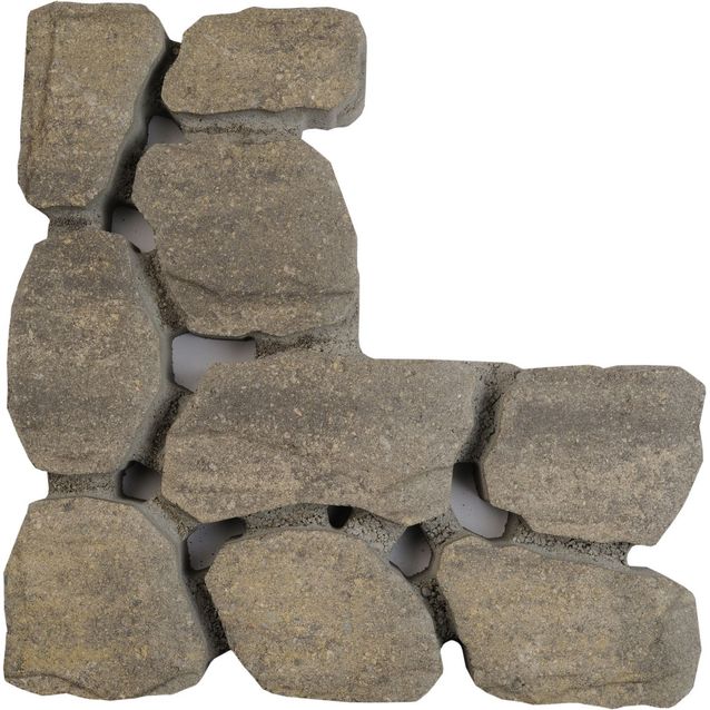 Pihakivi Rudus Louhikivi 400x200x80 mm profiloitu savu