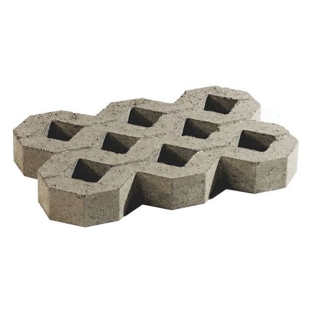 Pihakivi Rudus Reikälaatta 598x398x80 mm sileä harmaa