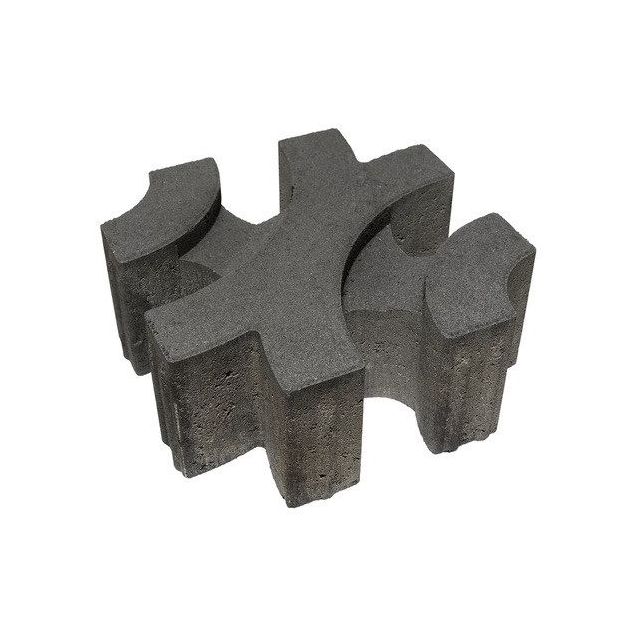 Pihakivi Rudus Riimukivi 300x300x120 mm sileä musta