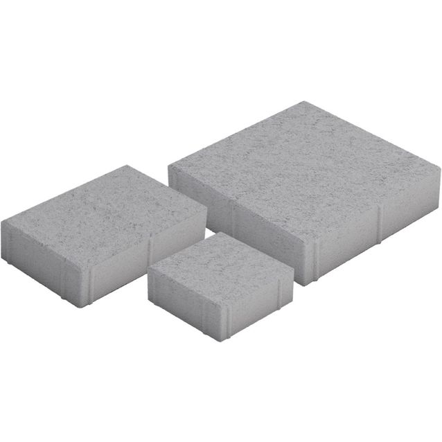 Pihakivisarja HB-Betoni, Roomalaiset pienet kivet 80mm, eri kokoja, harmaa