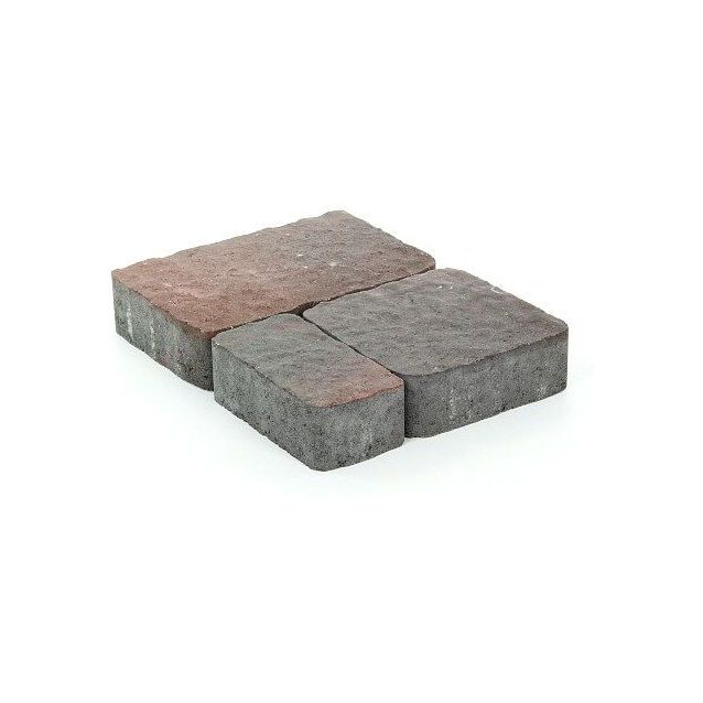 Pihakivisarja Rudus Napoli-kivet 80 mm profiloitu punamusta