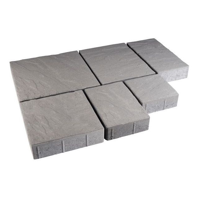 Pihakivisarja Rudus Roomalaiset isot kivet 80 mm profiloitu harmaa