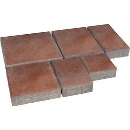 Pihakivisarja Rudus Roomalaiset isot kivet 80 mm sileä punainen