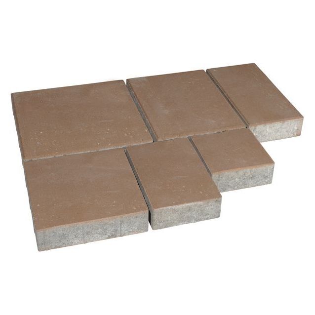 Pihakivisarja Rudus Roomalaiset pienet kivet 80 mm sileä hiekanruskea