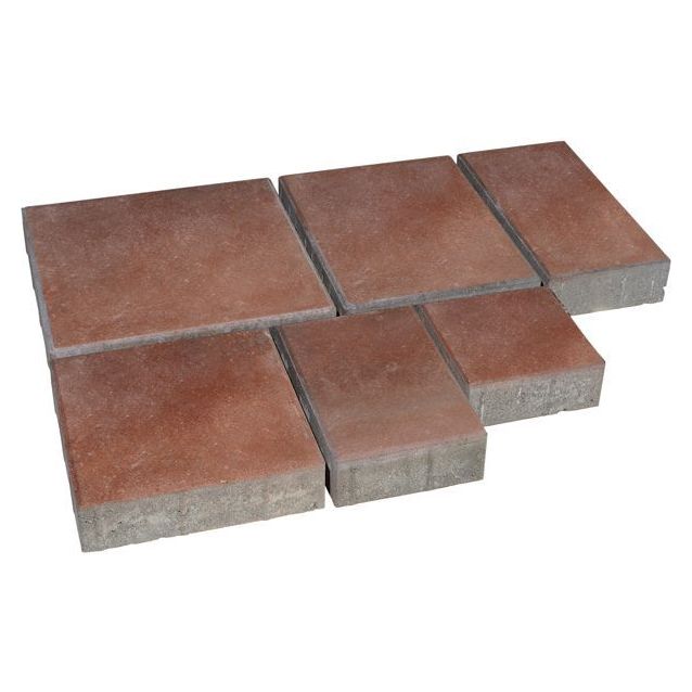 Pihakivisarja Rudus Roomalaiset pienet kivet 80 mm sileä punainen