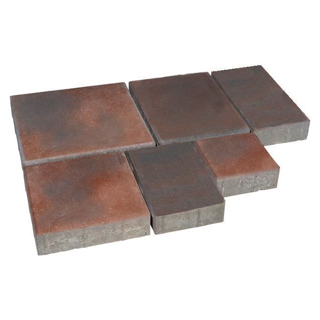 Pihakivisarja Rudus Roomalaiset pienet kivet 80 mm sileä punamusta