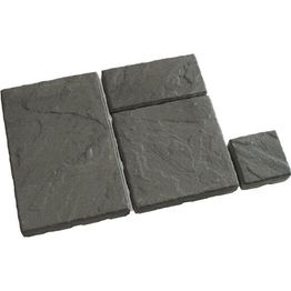 Pihalaattasarja Rudus Tosca-laatat 55 mm profiloitu musta