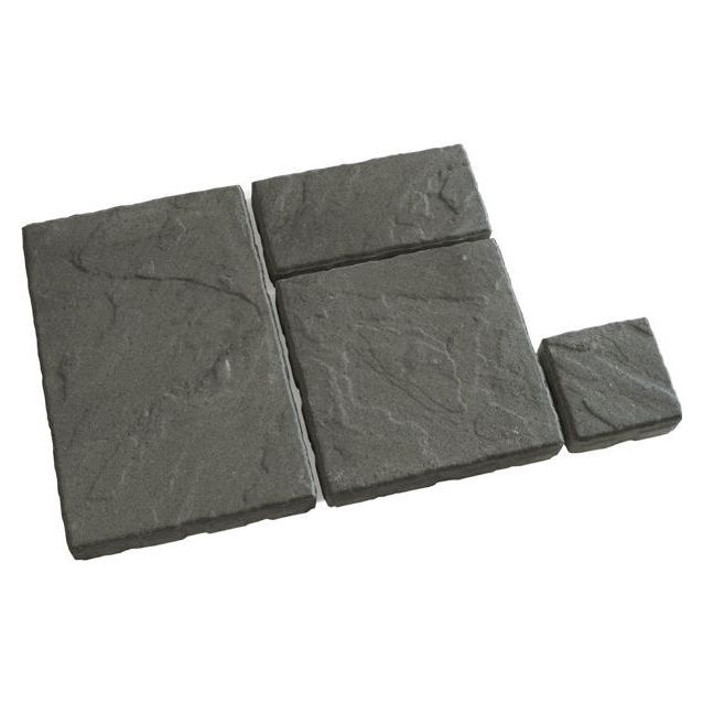 Pihalaattasarja Rudus Tosca-laatat 55 mm profiloitu musta