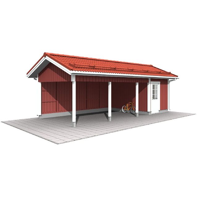 Autokatos Piharati B2, kylmä runko, lomalaudoitus, 7.5m²