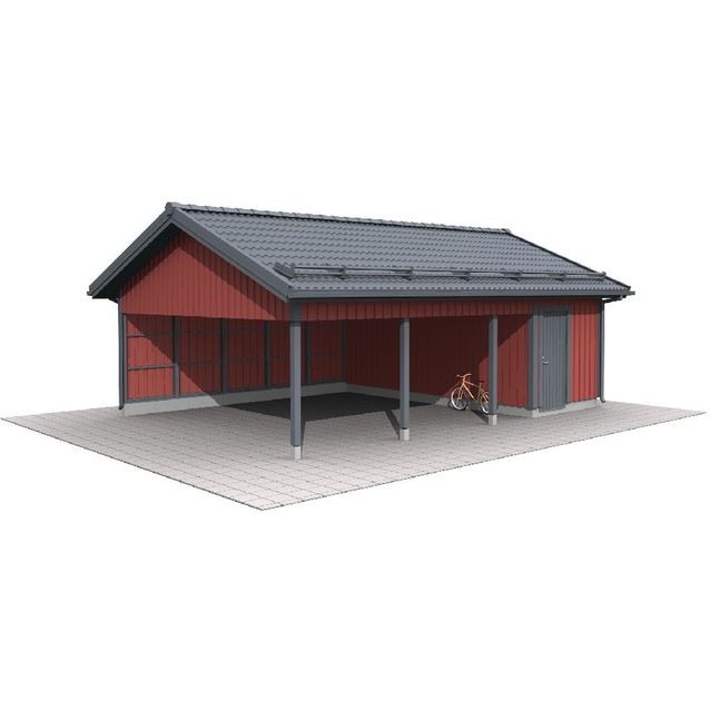 Autokatos Piharati B6, kylmä runko, lomalaudoitus, 13m²