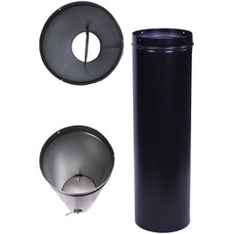 Piippu sulkupellillä Carelia Grill® 1m musta