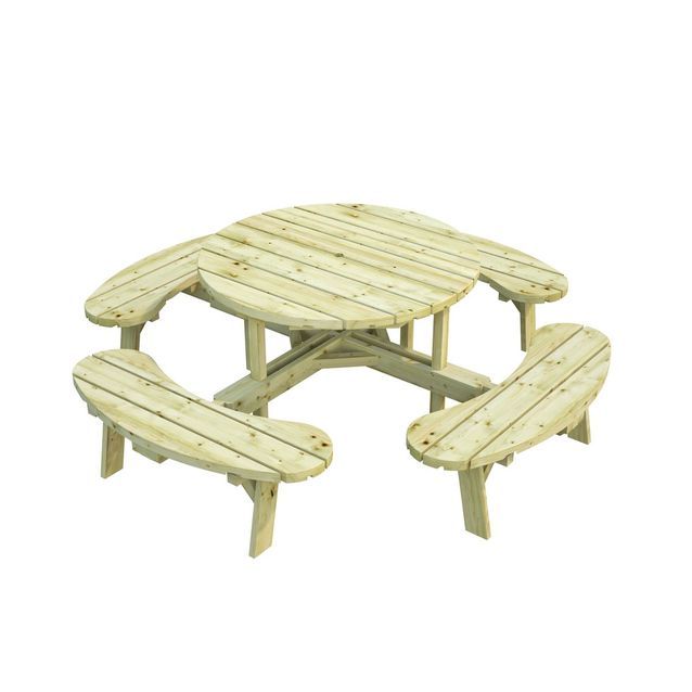 Piknik pöytäryhmä Palmako Oscar 231x231 cm vihreä