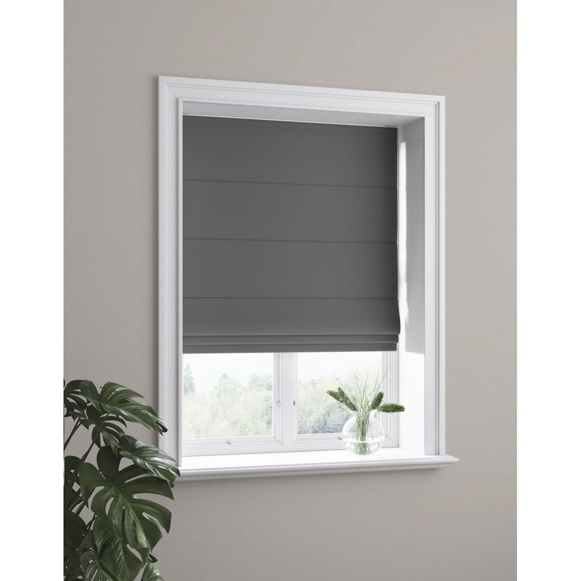 Pimentävä laskosverho Ihanin 140x180 cm tummanharmaa