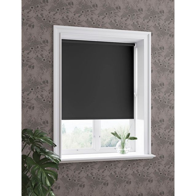 Pimentävä rullaverho Ihanin Taika musta pituus 185 cm eri leveyksiä