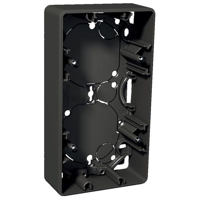 Pinta-asennusrasia 2-os. h=35 mm antrasiitti Exxact 2418142