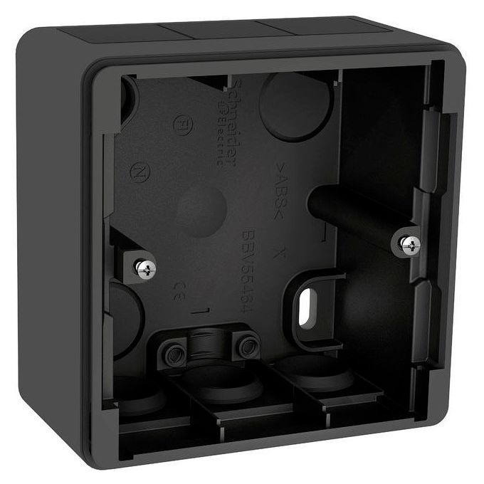 Pintakojerasia 1-osainen IP44 38 mm antrasiitti Exxact