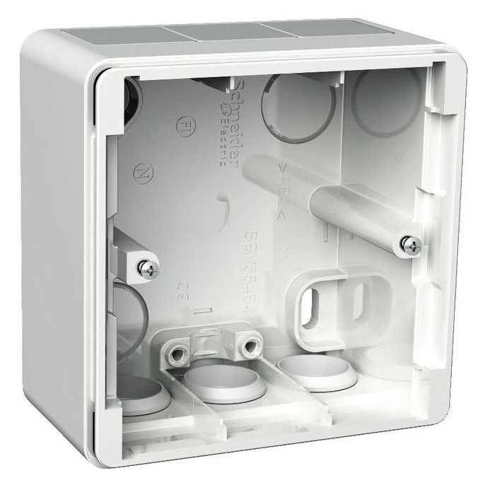 Pintakojerasia 1-osainen IP44 35 mm valkoinen Exxact