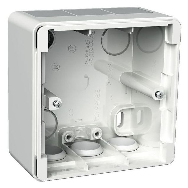 Pintakehys 1-Pintakojerasia IP44 44 mm valkoinen Exxact 2418005