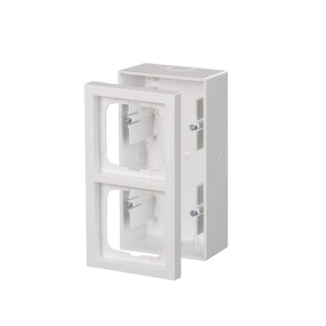 Pintakotelo ABB Impressivo - 2OS/IP20 54/80mm valkoinen