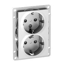 Pistorasia ELKO Plus 2-osainen/16A/IP20 UKR alumiini