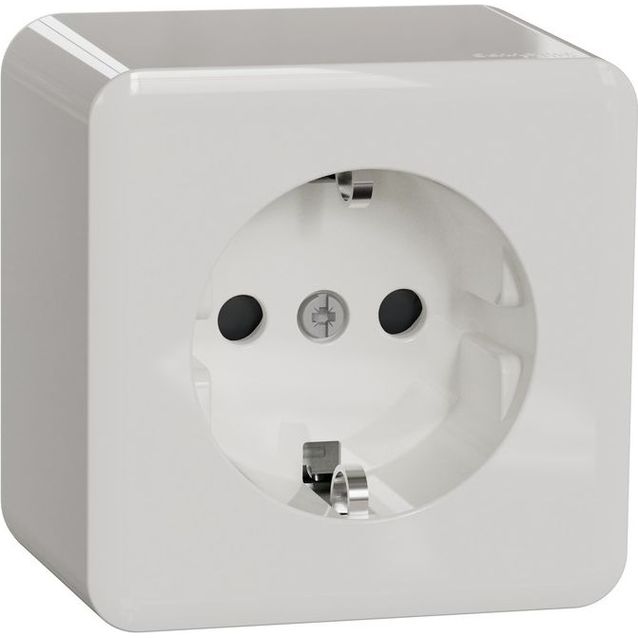 Pistorasia Exxact 1-osainen pinta-asennus valkoinen