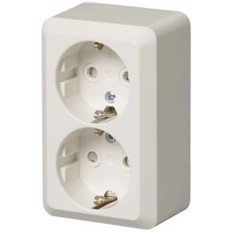 Pistorasia Jussi 2S/16A/250V/IP21 2X PJ valkoinen