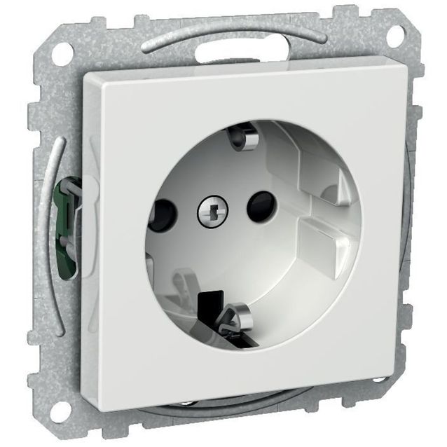 Pistorasia 1S/16A/250V/IP21 UKJ 0X valkoinen Exxact 2530101