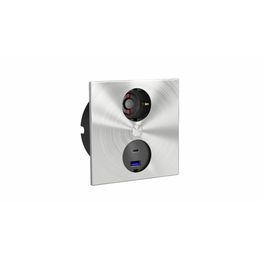 Pistorasia Savo eSWING USB ruostumaton teräs