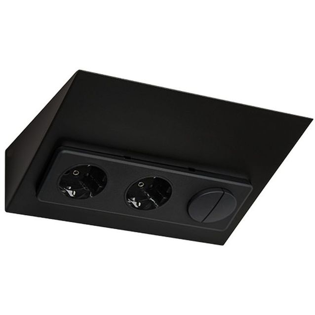 Pistorasia Limente Luxa-32 30W 24V LED-virtalähde kaksoiskytkin musta