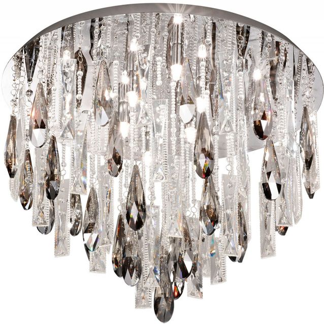 Plafondi Calaonda G9 8x33W Ø 58 cm kromi kristalli